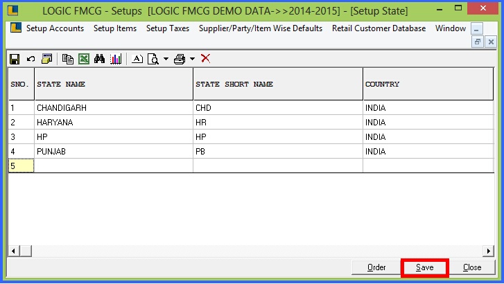 fmcg set up states list